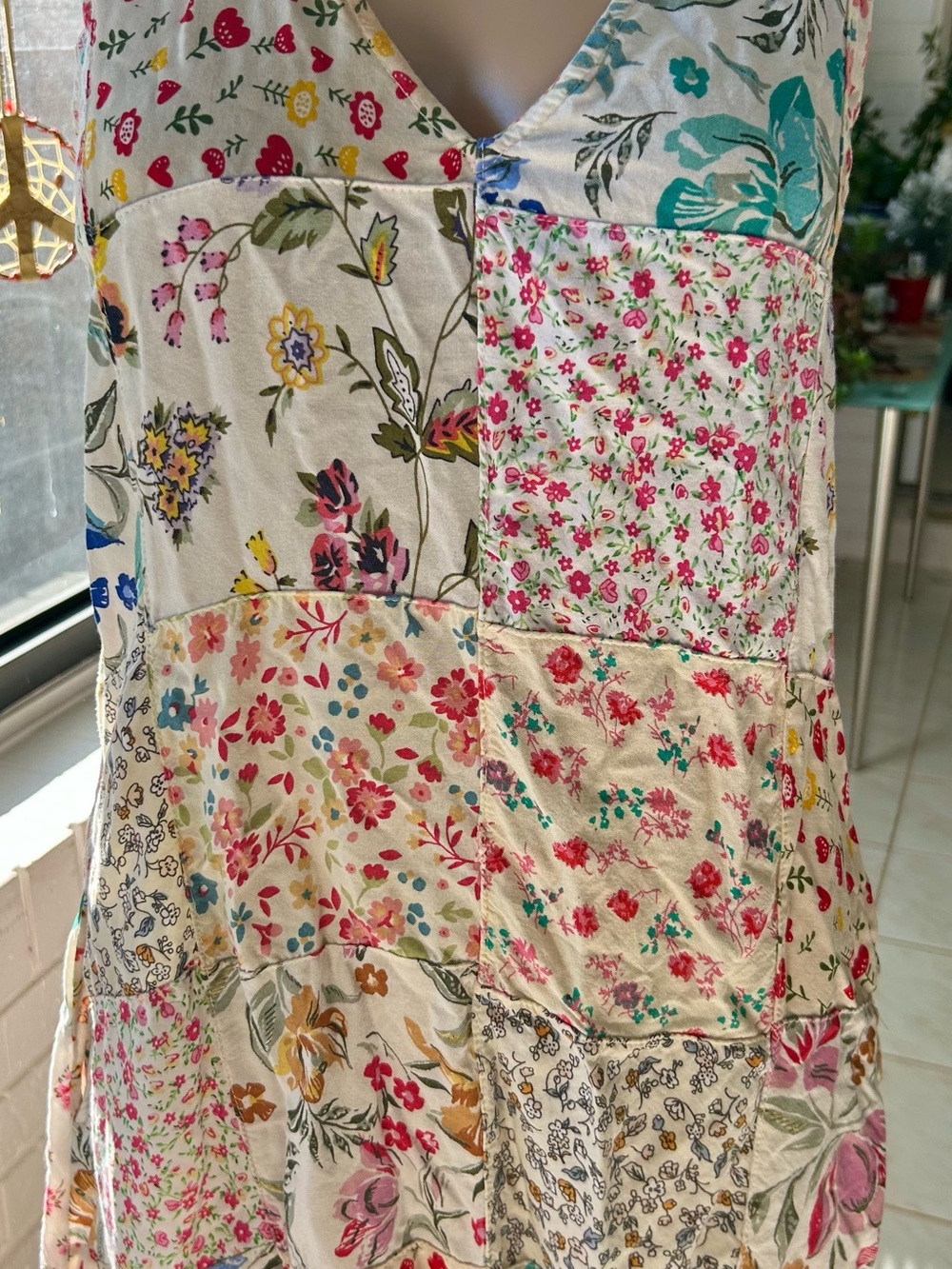 Paani Women's Pink Floral Tea washed Print Dress size small